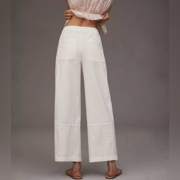 NWT Size M Tall- Pilcro The Izzie Relaxed Pull-On Barrel Pants Cotton (US$ 118) - Picture 5 of 15